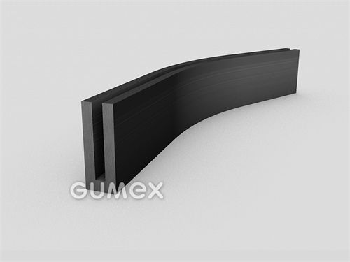 Pryžový profil tvaru "U", 32x12/4mm, 60°ShA, NBR, -40°C/+70°C, černý